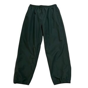 Champion Green Track Windbreaker Pants Ankle Zip Mesh Lined Drawstring Medium